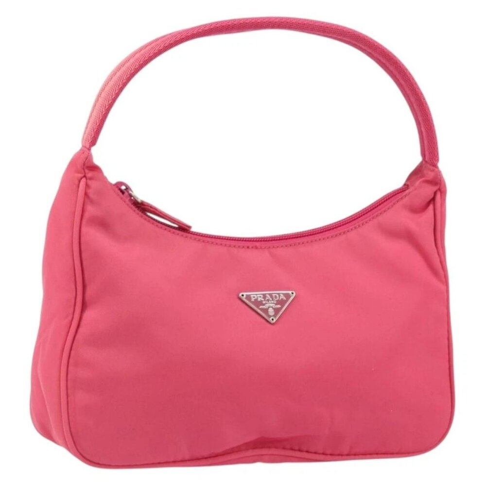 PRADA Hand Pouch Nylon Pink Auth 157315V - Picture 2 of 16